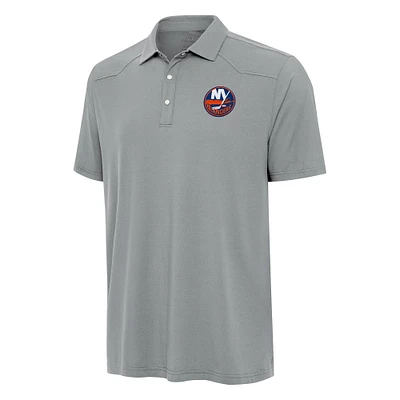 Men's Antigua Gray New York Islanders Western Polo
