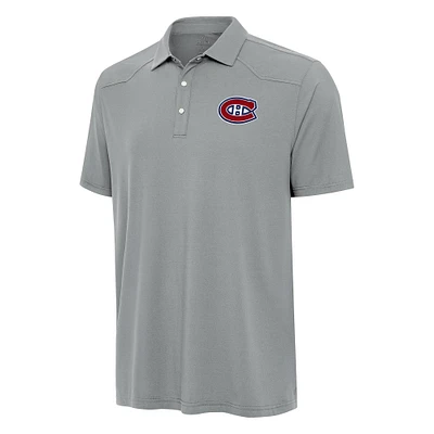 Men's Antigua Gray Montreal Canadiens Western Polo