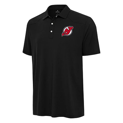 Men's Antigua Black New Jersey Devils Western Polo