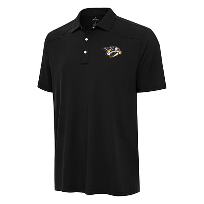 Men's Antigua Black Nashville Predators Western Polo