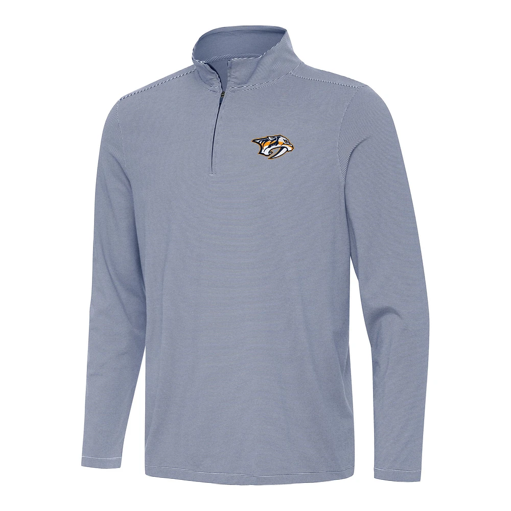 Men's Antigua Navy Nashville Predators Twine Quarter-Zip Top