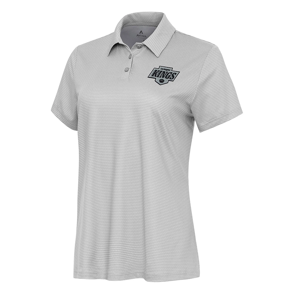 Women's Antigua White Los Angeles Kings Rings Polo