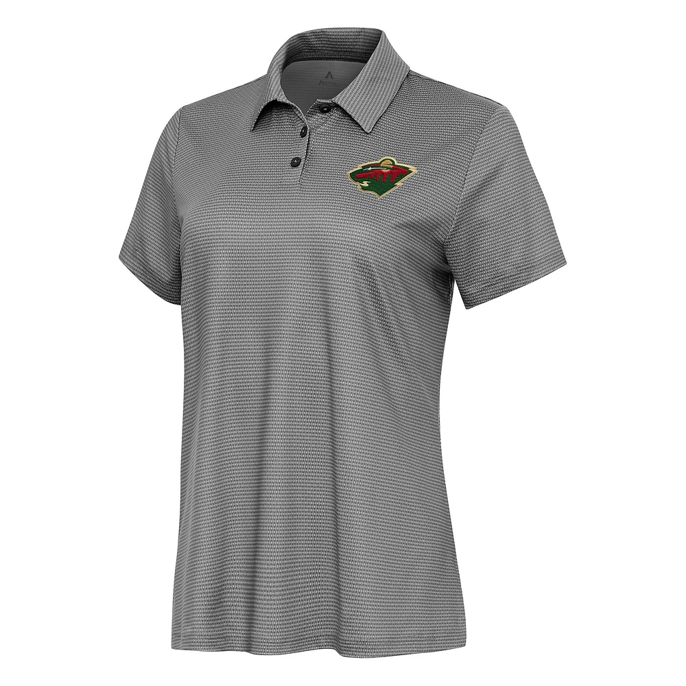 Women's Antigua White Minnesota Wild Rings Polo