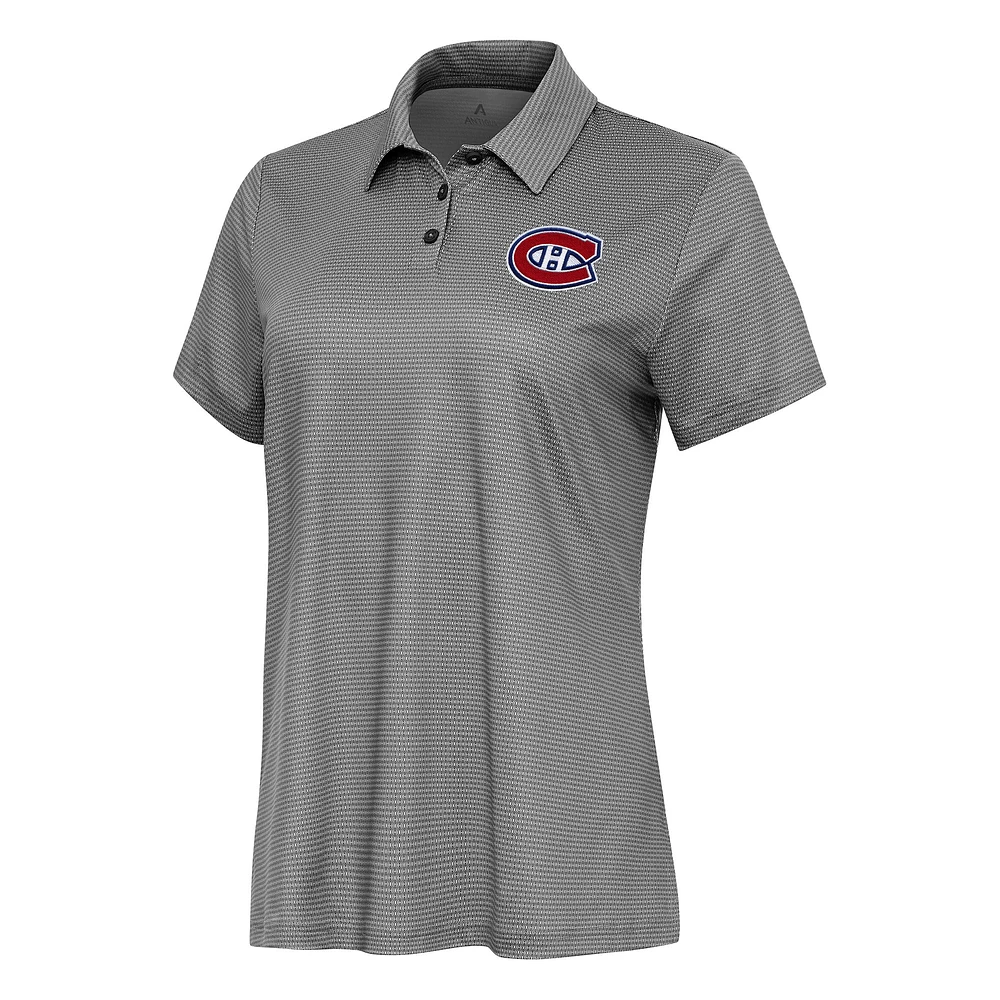 Women's Antigua White Montreal Canadiens Rings Polo