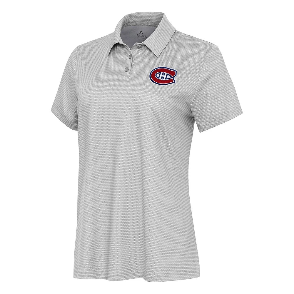 Women's Antigua White Montreal Canadiens Rings Polo