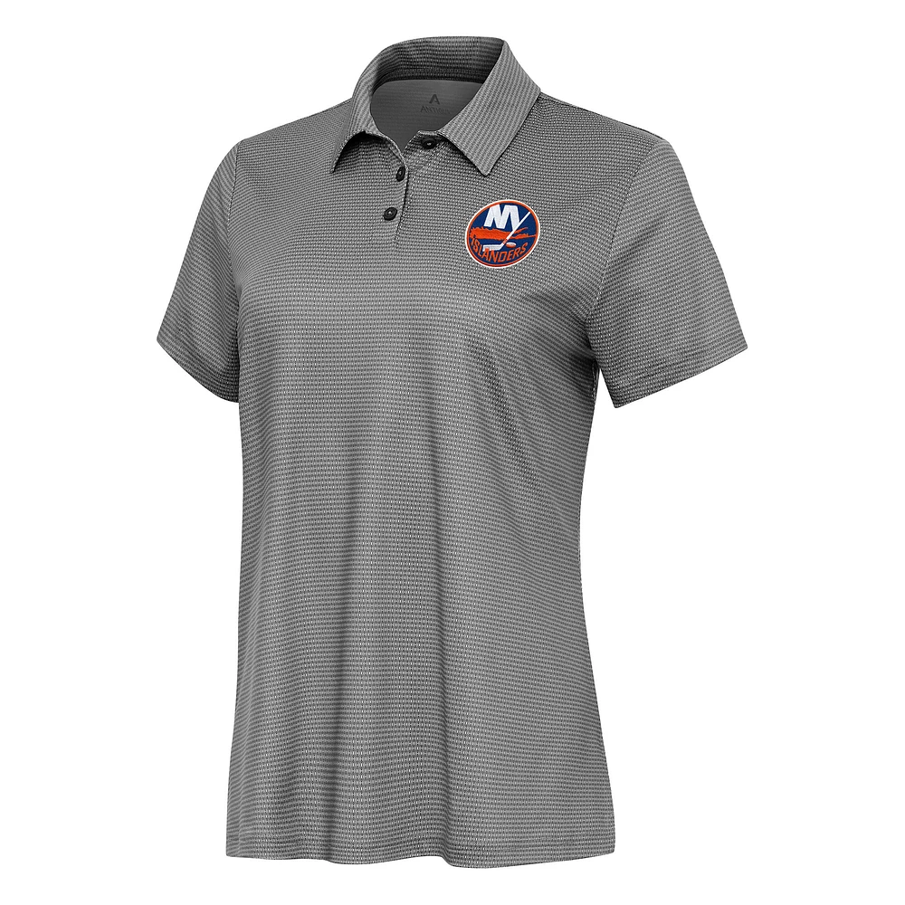 Women's Antigua White New York Islanders Rings Polo