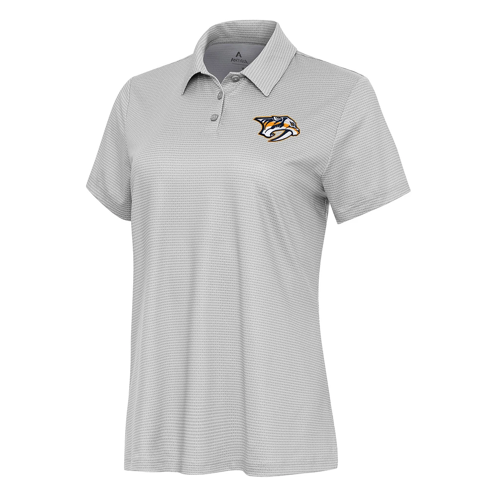Women's Antigua White Nashville Predators Rings Polo