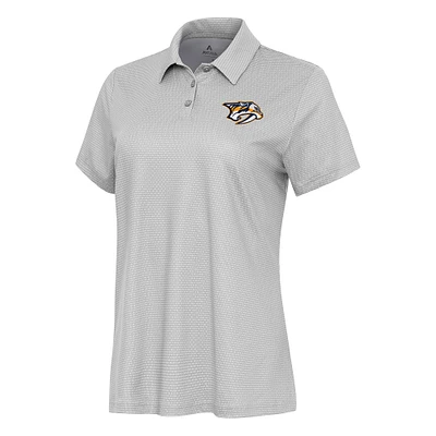Women's Antigua  White Nashville Predators Rings Polo