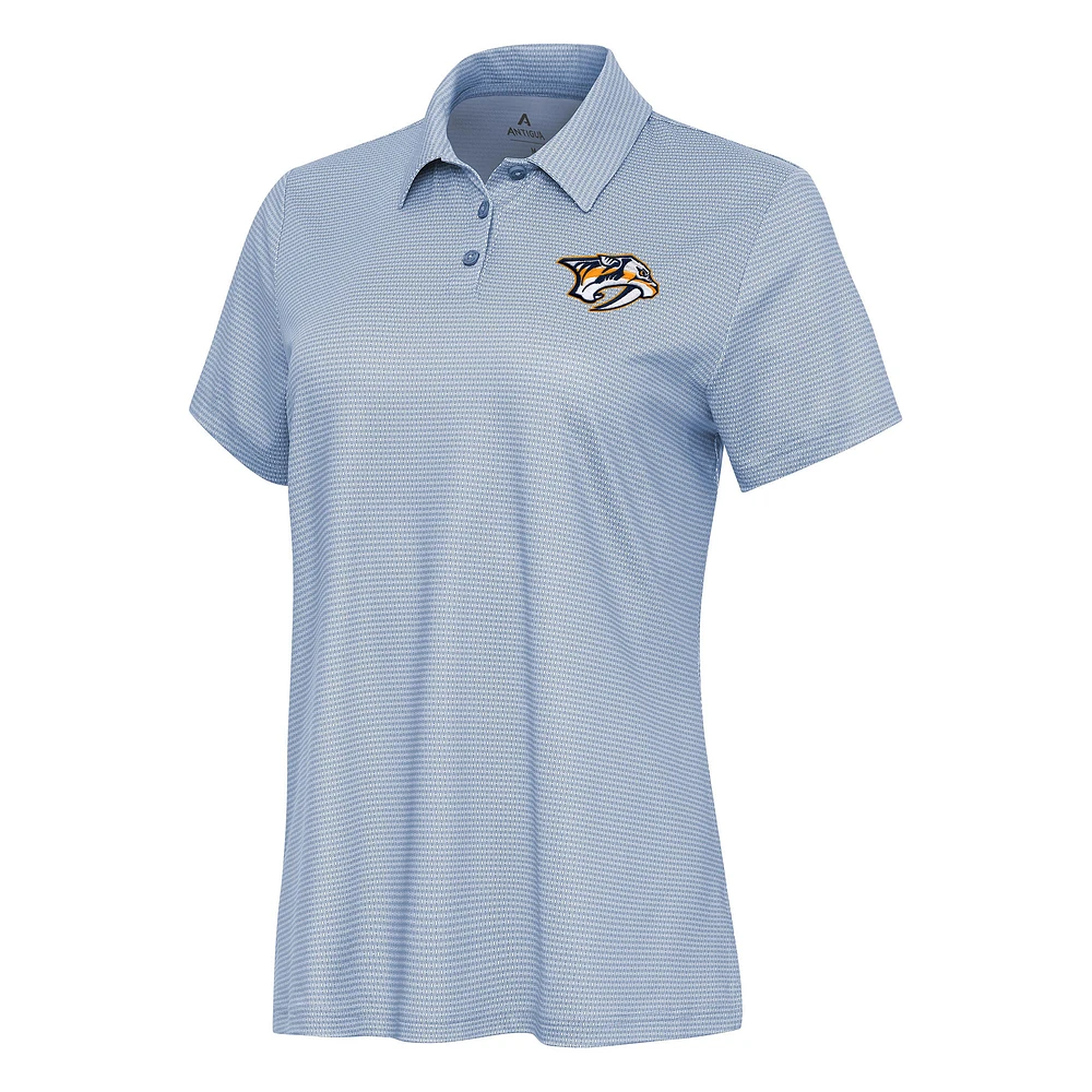 Women's Antigua White Nashville Predators Rings Polo