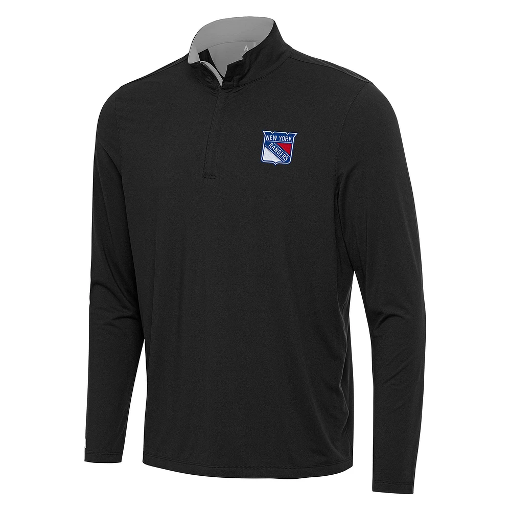 Men's Antigua / New York Rangers Content Quarter-Zip Pullover Top