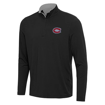 Men's Antigua / Montreal Canadiens Content Quarter-Zip Pullover Top