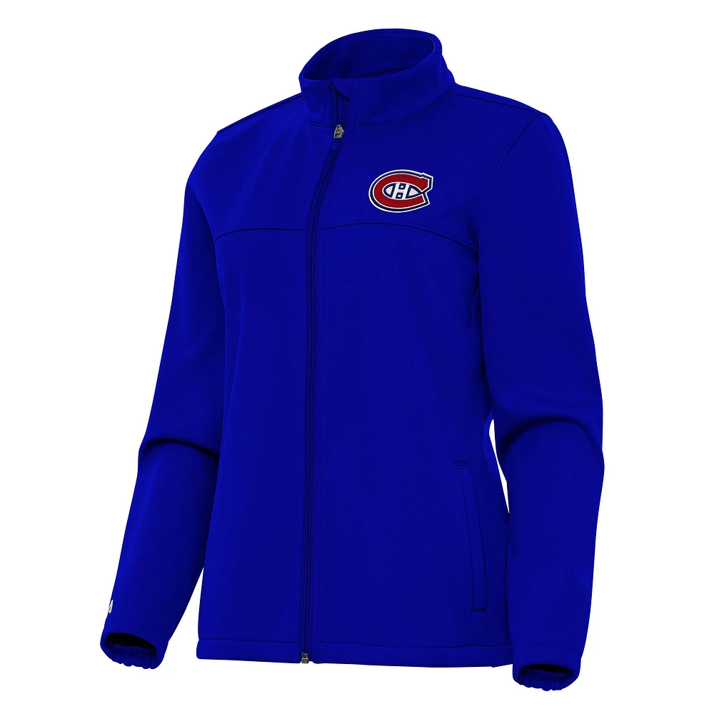 Women's Antigua Royal Montreal Canadiens Links 2 Full-Zip Golf Jacket