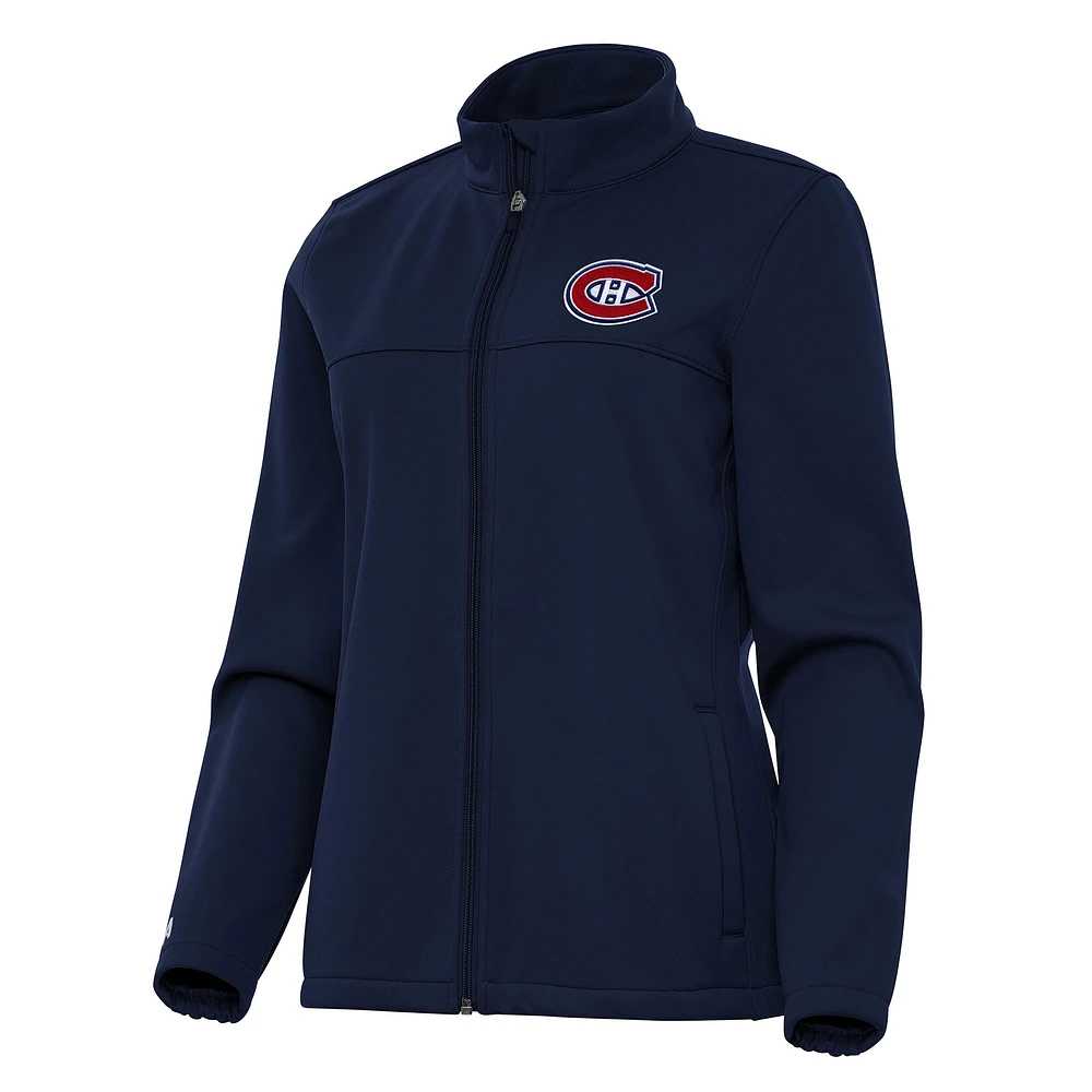Women's Antigua Navy Montreal Canadiens Links 2 Full-Zip Golf Jacket