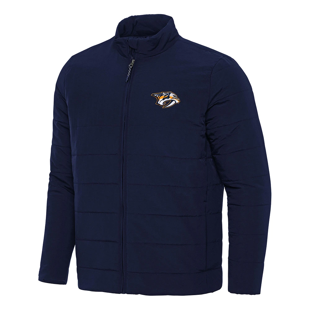 Men's Antigua Navy Nashville Predators Swelter Full-Zip Puffer Jacket