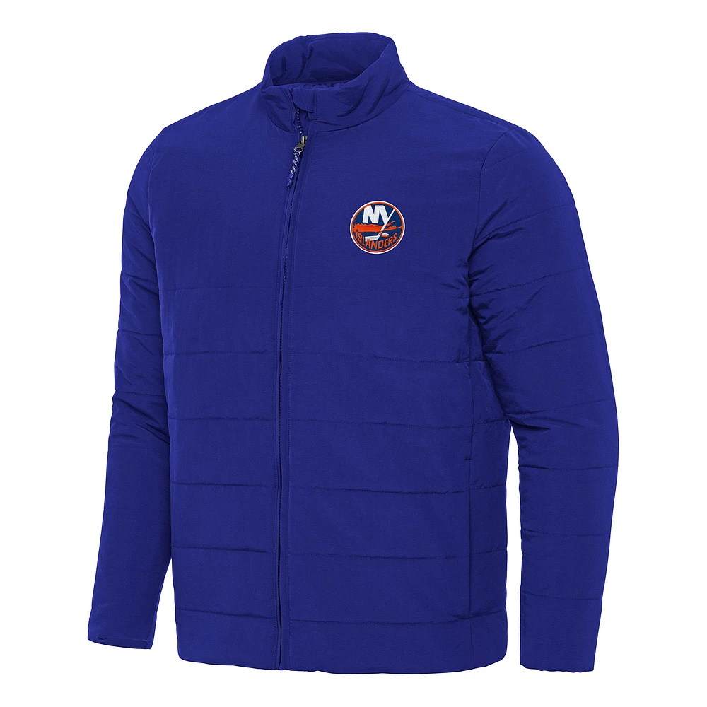 Men's Antigua Royal New York Islanders Swelter Full-Zip Puffer Jacket