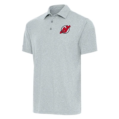 Men's Antigua Heather New Jersey Devils Big & Tall Par 3 Polo