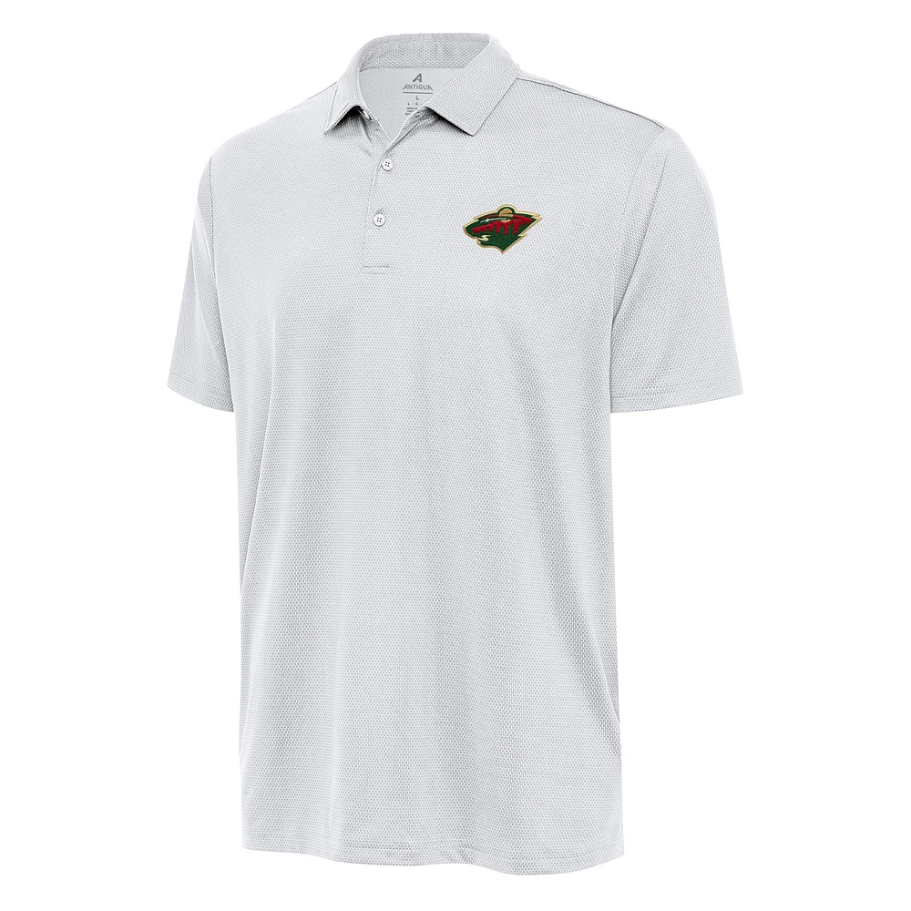 Men's Antigua White Minnesota Wild Big & Tall Ellipse Polo