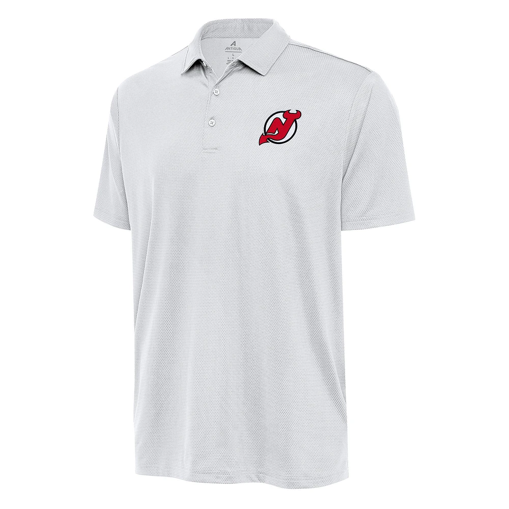 Men's Antigua White New Jersey Devils Big & Tall Ellipse Polo