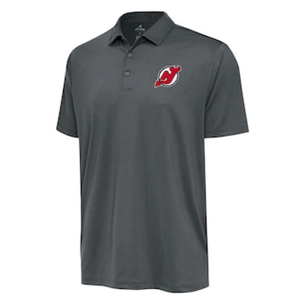 Men's Antigua Pewter New Jersey Devils Big & Tall Ellipse Polo