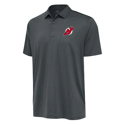 Men's Antigua Pewter New Jersey Devils Big & Tall Ellipse Polo