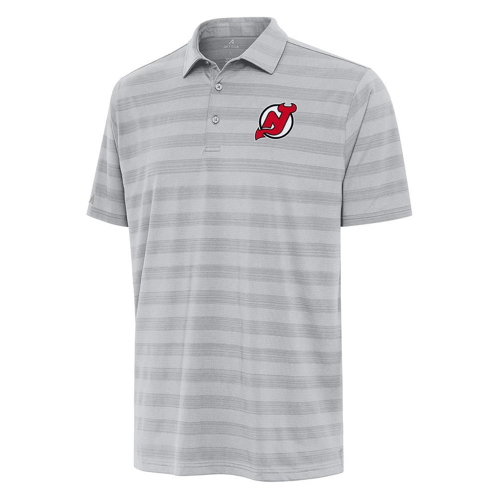 Men's Antigua Gray New Jersey Devils Big & Tall Tunnel Polo