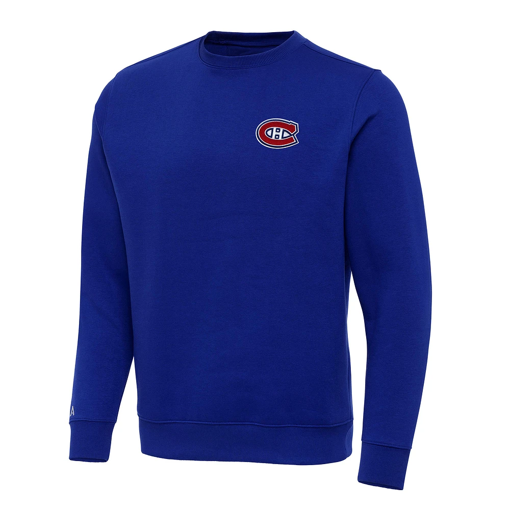 Men's Antigua Royal Montreal Canadiens Big & Tall Victory Crewneck Pullover Sweatshirt