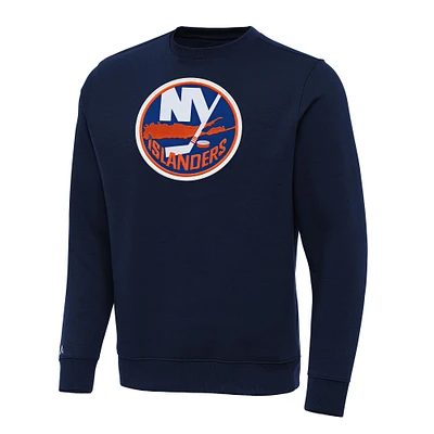 Men's Antigua Navy New York Islanders Big & Tall Victory Crewneck Pullover Sweatshirt