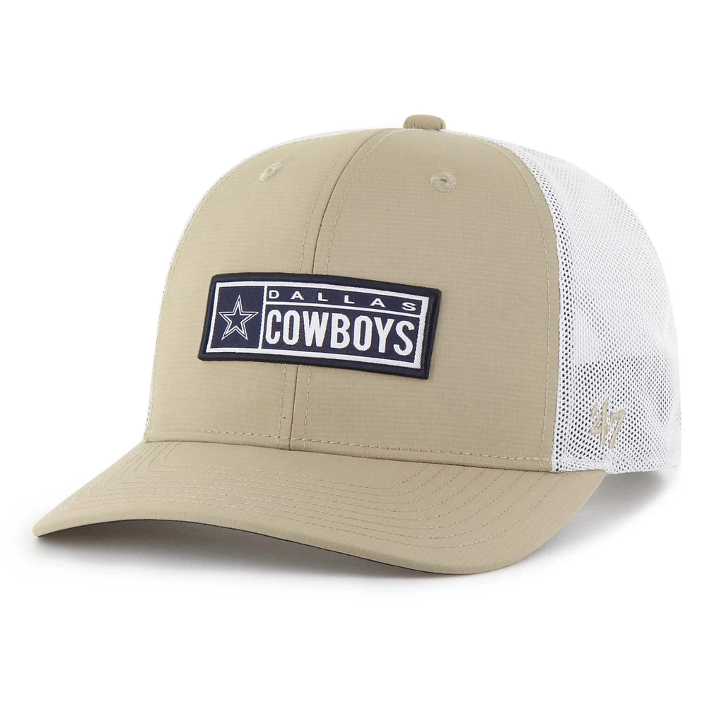 Men's '47 Khaki Dallas Cowboys Acapulco brrr° Trucker Adjustable Hat