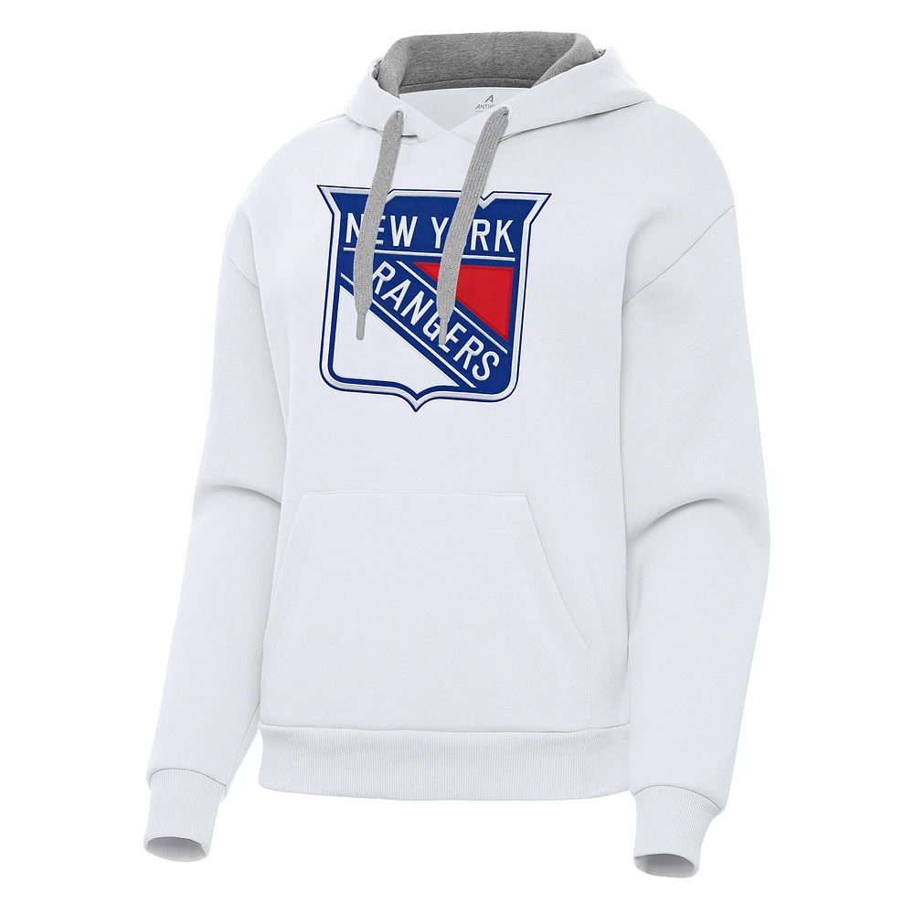 Women's Antigua New York Rangers Victory Pullover Hoodie