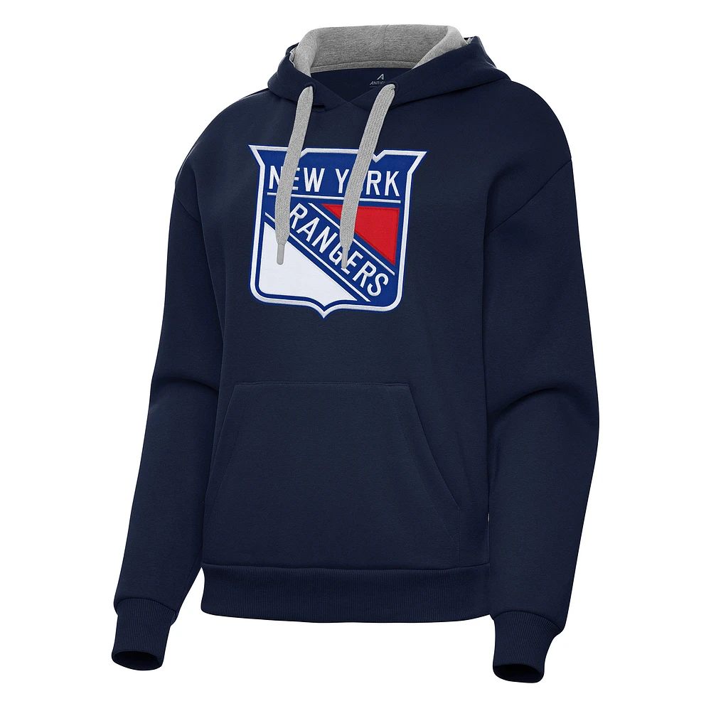 Women's Antigua Navy New York Rangers Victory Pullover Hoodie