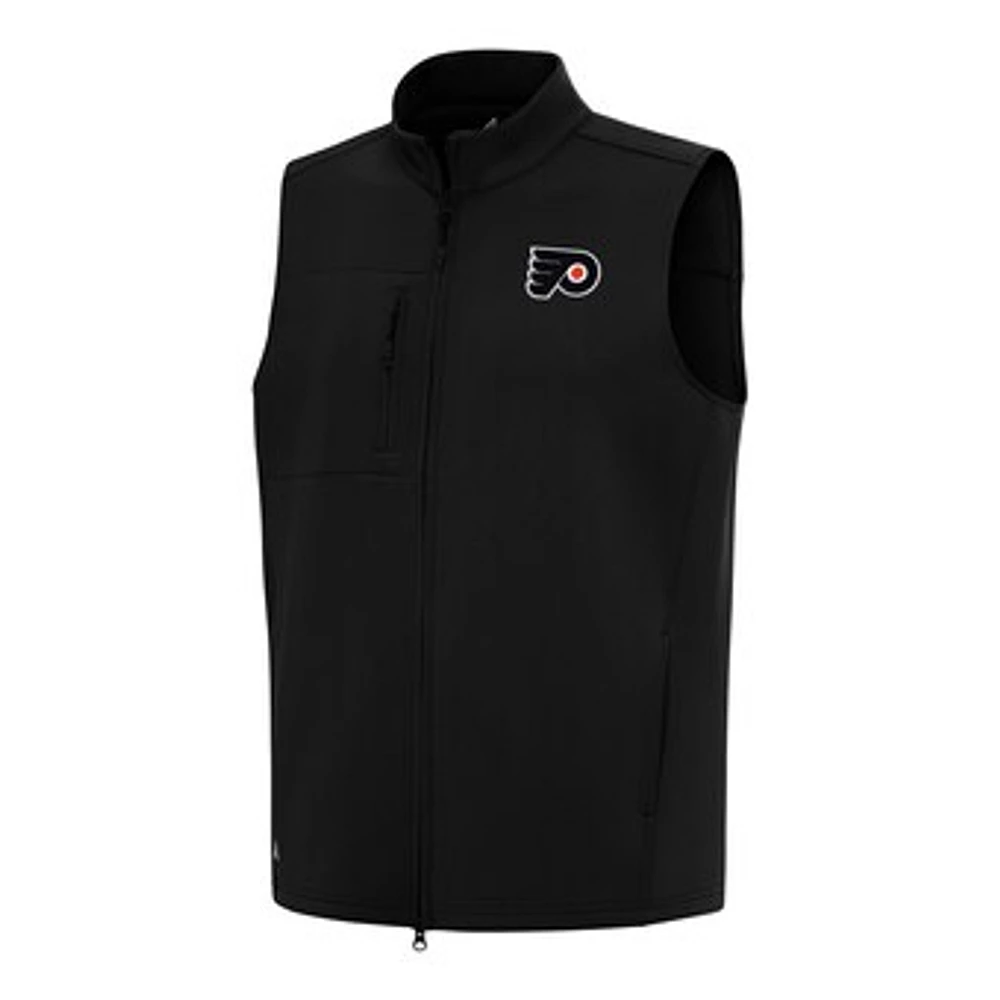 Men's Antigua Black Philadelphia Flyers Demand Full-Zip Vest