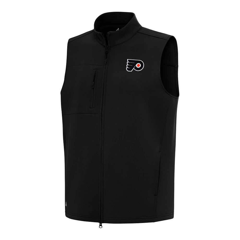 Men's Antigua Black Philadelphia Flyers Demand Full-Zip Vest