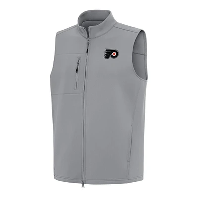 Men's Antigua Gray Philadelphia Flyers Demand Full-Zip Vest