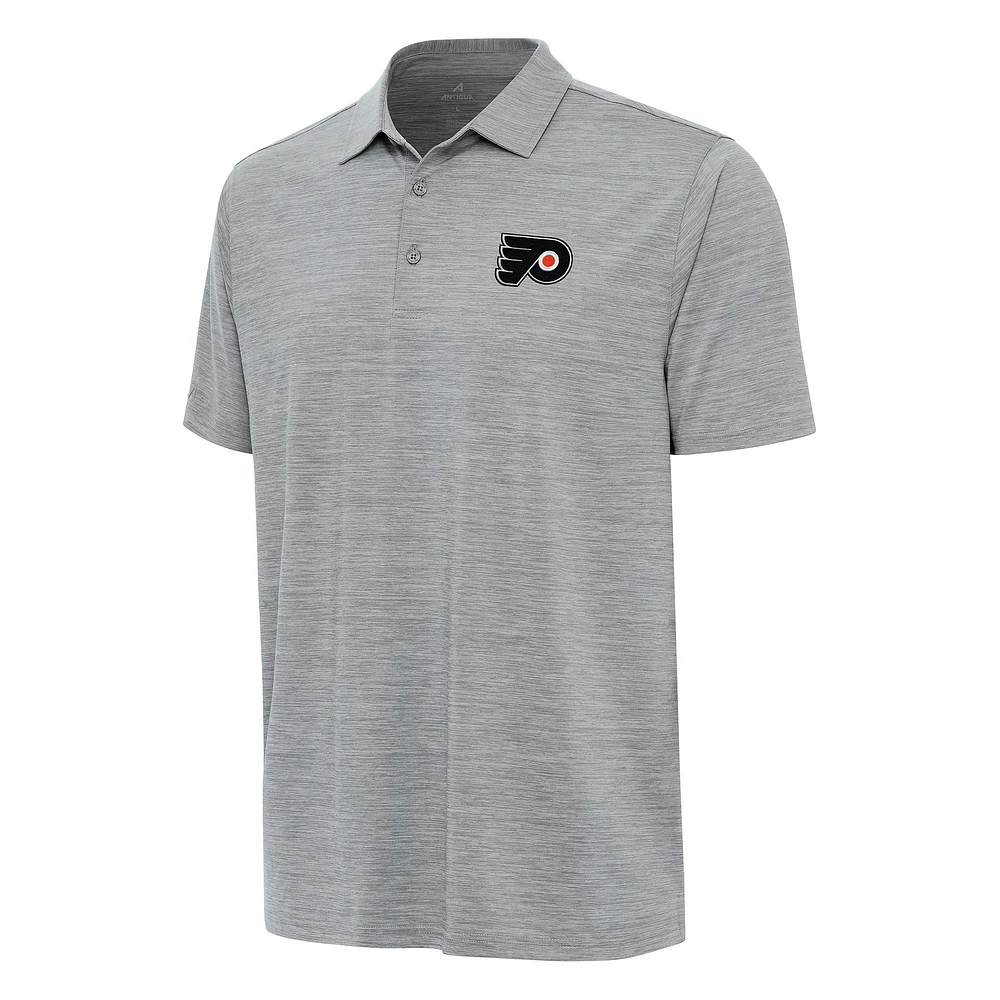Men's Antigua Heather Gray Philadelphia Flyers Layout Polo