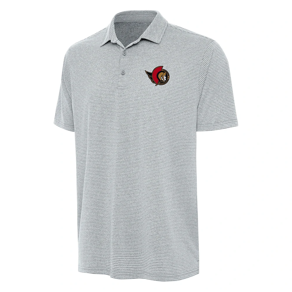 Men's Antigua Heather Ottawa Senators Scheme Polo