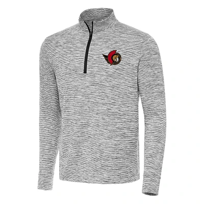 Men's Antigua Black Ottawa Senators Cause Quarter-Zip Top