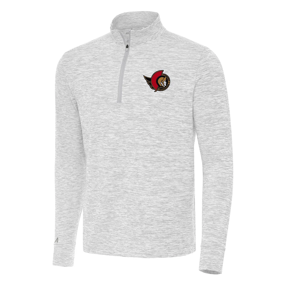 Men's Antigua Gray Ottawa Senators Cause Quarter-Zip Top