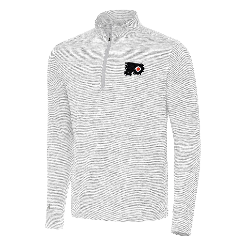 Men's Antigua Gray Philadelphia Flyers Cause Quarter-Zip Top
