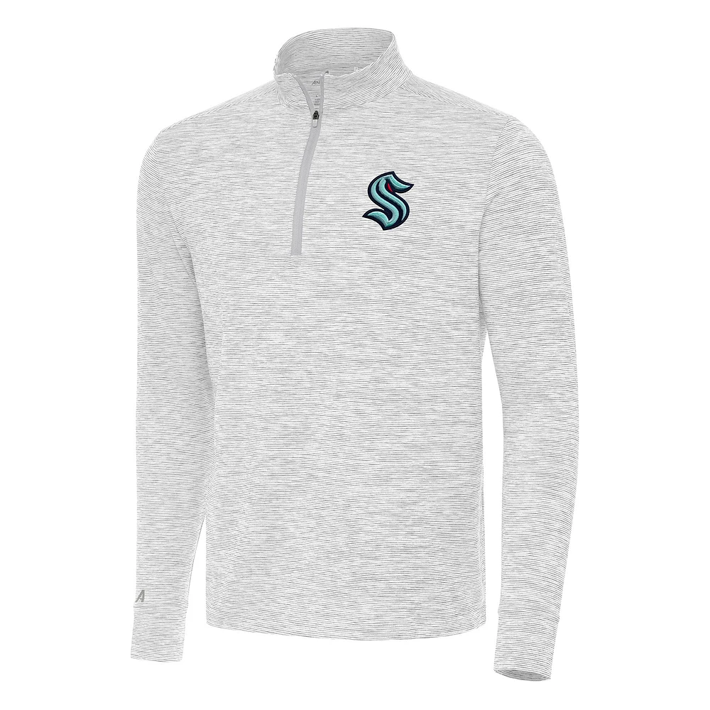 Men's Antigua Gray Seattle Kraken Cause Quarter-Zip Top