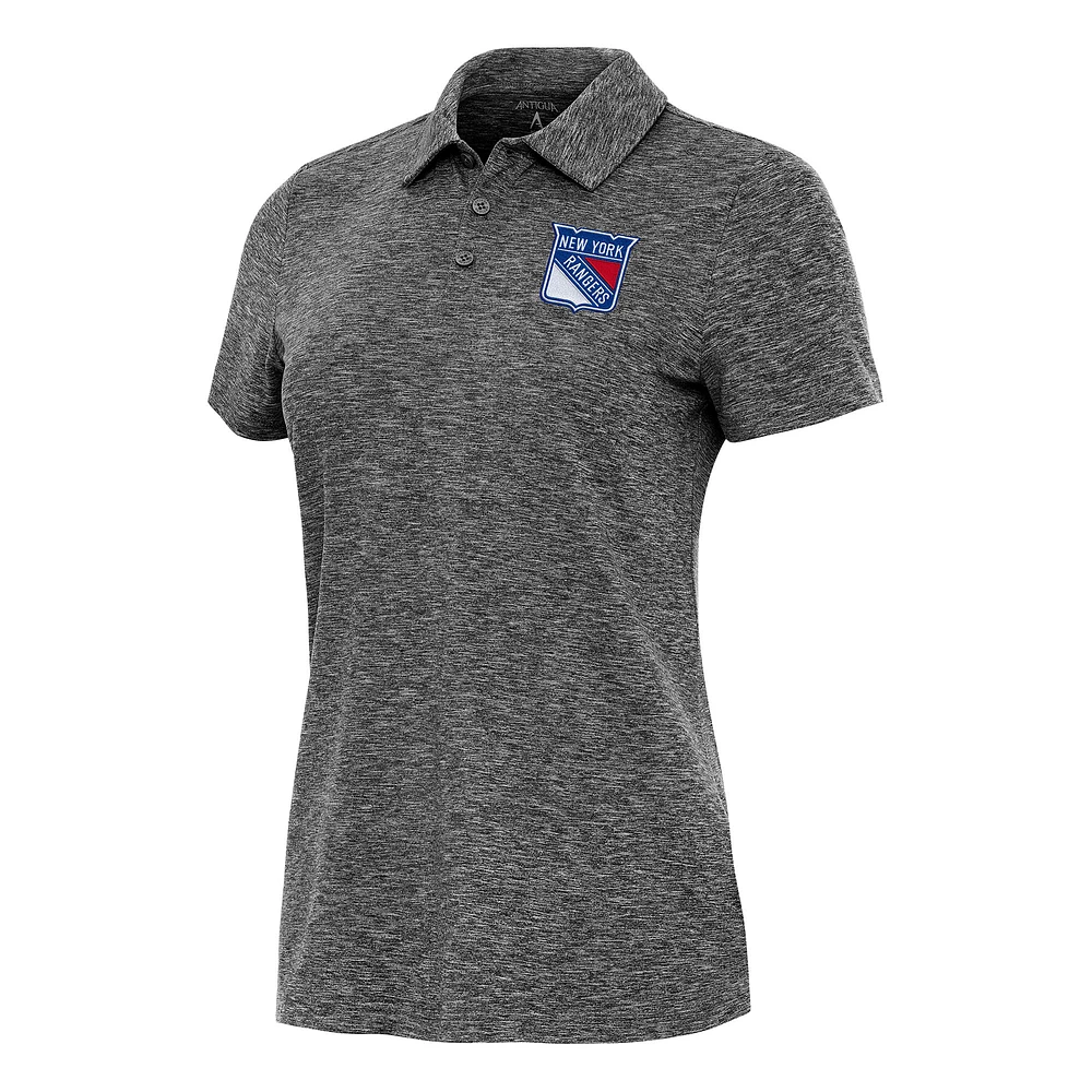 Women's Antigua Heather New York Rangers Matter Polo