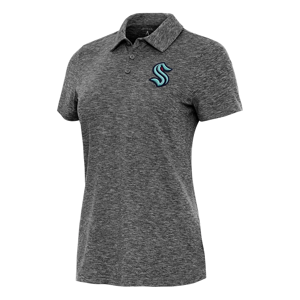 Women's Antigua Heather Seattle Kraken Matter Polo