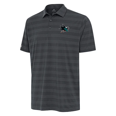 Men's Antigua Pewter San Jose Sharks Tunnel Polo