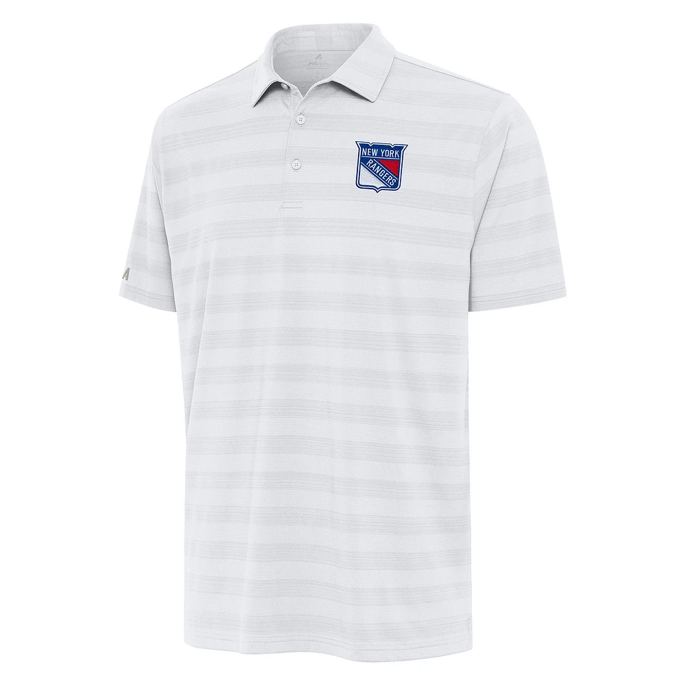 Men's Antigua White New York Rangers Tunnel Polo