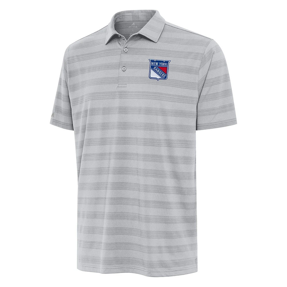 Men's Antigua Gray New York Rangers Tunnel Polo