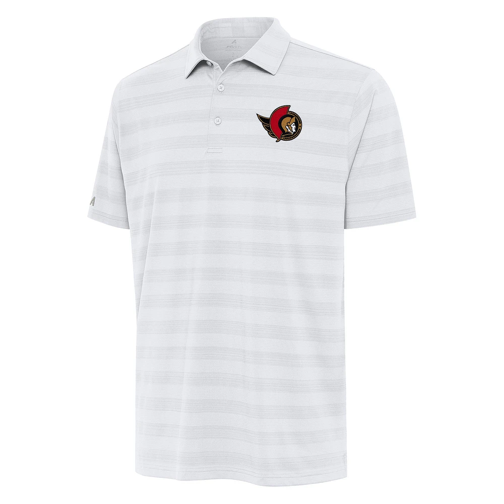 Men's Antigua White Ottawa Senators Tunnel Polo