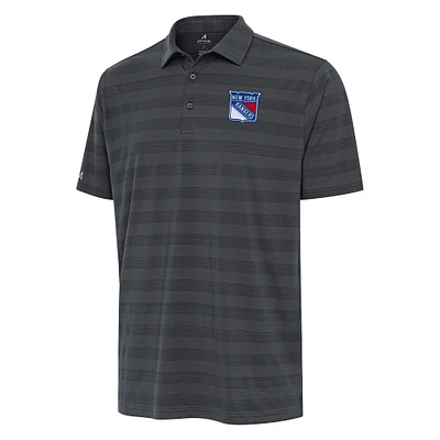 Men's Antigua Pewter New York Rangers Tunnel Polo