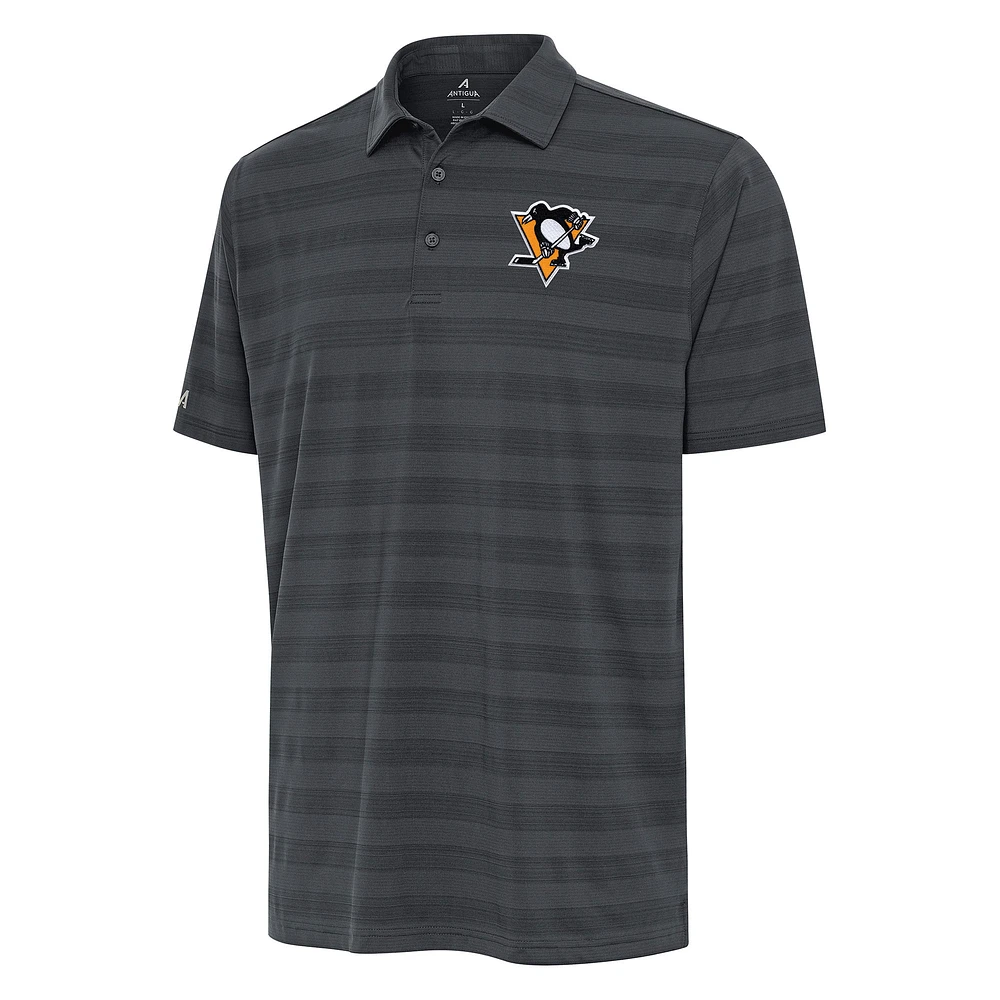 Men's Antigua Pewter Pittsburgh Penguins Tunnel Polo