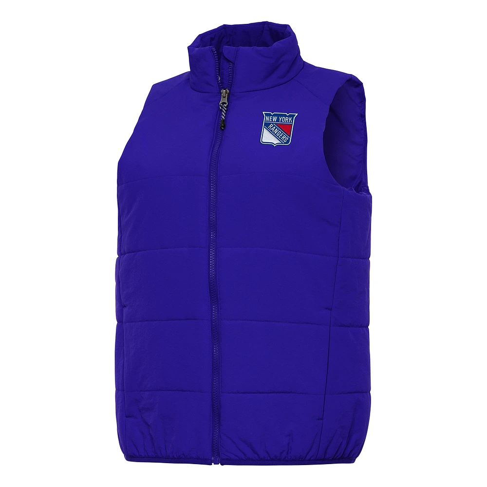 Women's Antigua Royal New York Rangers Experience Full-Zip Vest