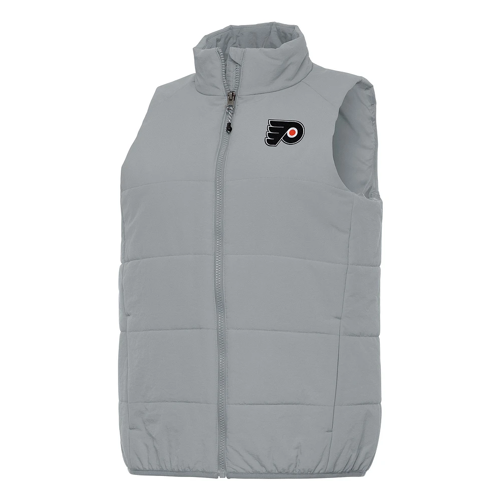 Women's Antigua Gray Philadelphia Flyers Experience Full-Zip Vest