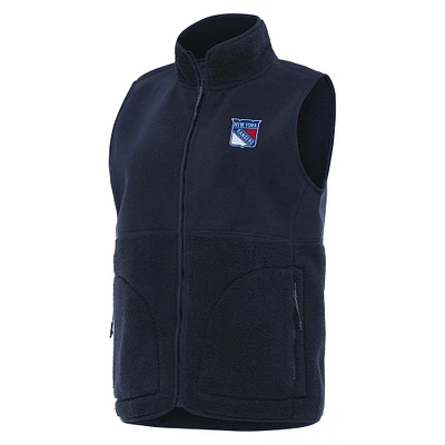 Women's Antigua Navy New York Rangers Nostalgic Full-Zip Vest